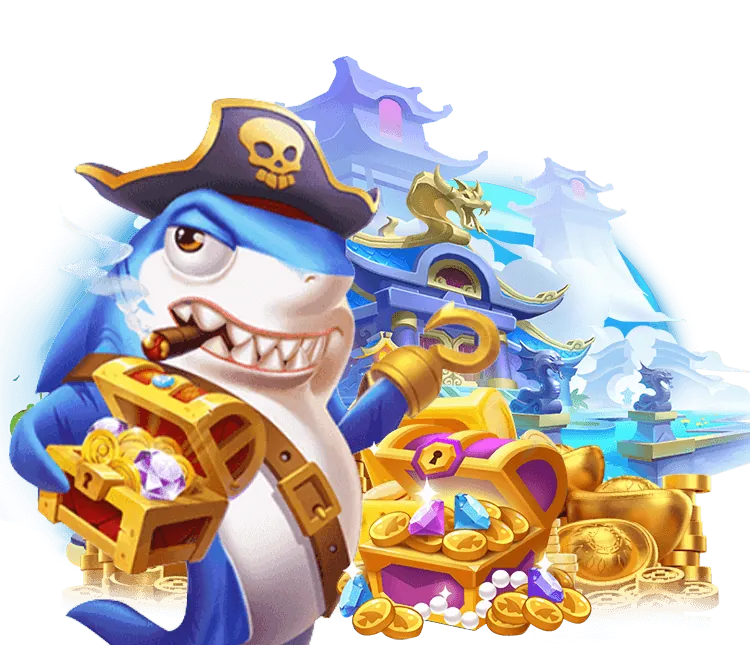 Hình ảnh game Bắn Cá Thần Tài với cá vàng và biểu tượng may mắn